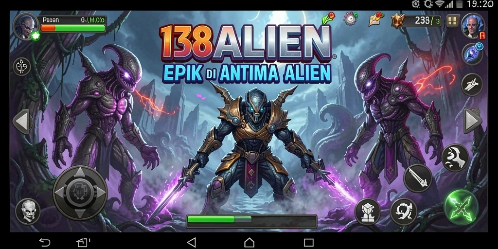 Gameplay 138ALIEN yang menegangkan dalam aksi pertarungan luar angkasa.