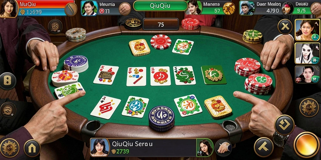 Tampilan gameplay seru dari <strong>2739</strong> dengan kartu dan strategi QiuQiu.