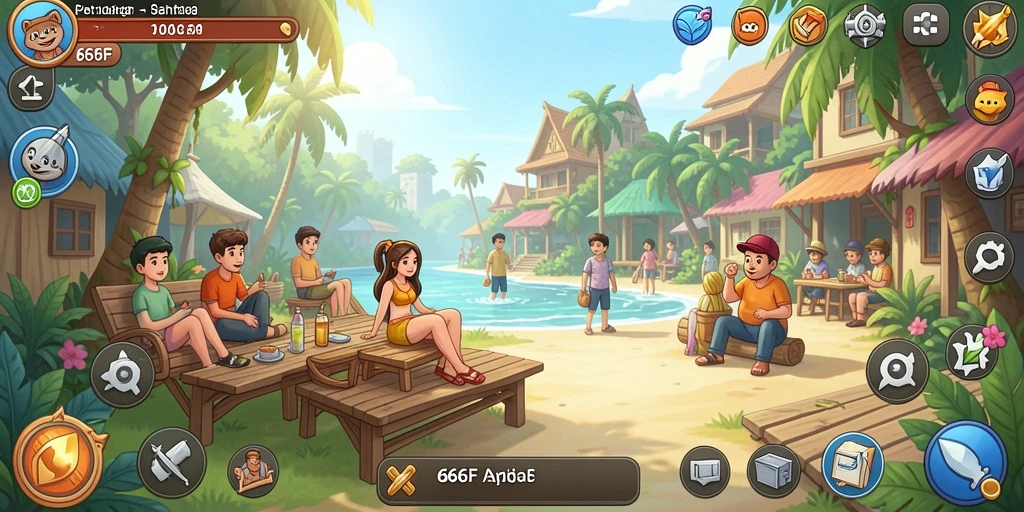 Screenshot gameplay 666F yang menunjukkan aksi santai dan menghibur.