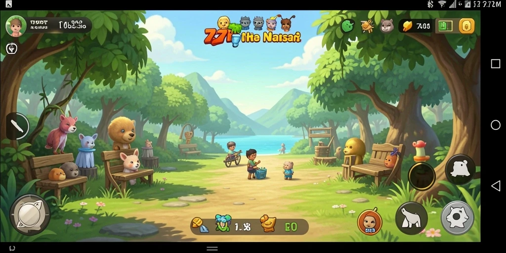 Tampilan gameplay 77RT yang menarik dan penuh warna.
