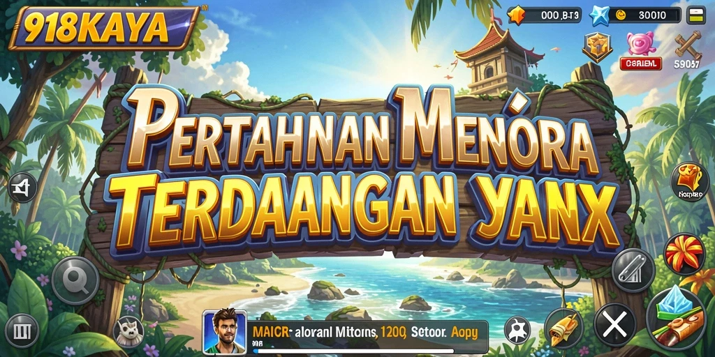 Tangkapan layar menampilkan gameplay seru di 918KAYA dengan menara yang menarik.