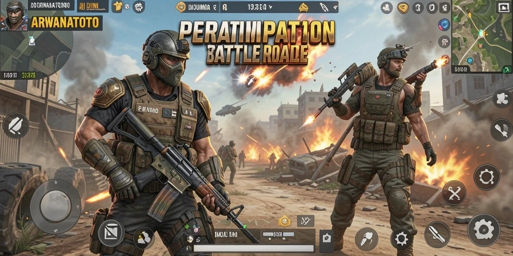 Gameplay ARWANATOTO yang penuh aksi dan strategi.