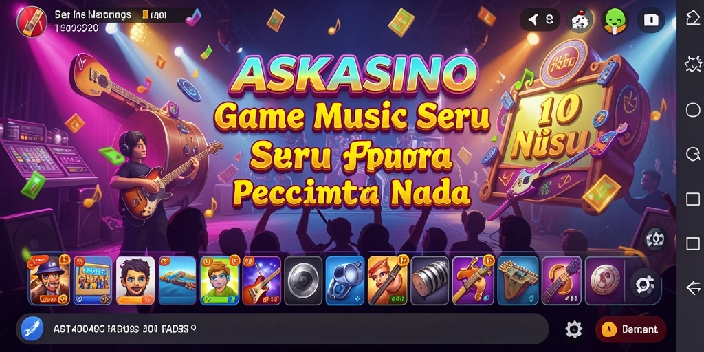 Tampilan gameplay ASKASINO yang penuh warna dan dinamis.
