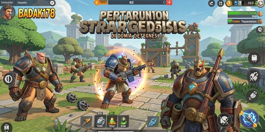 Screenshot menunjukkan aksi gameplay intens di BADAK178.