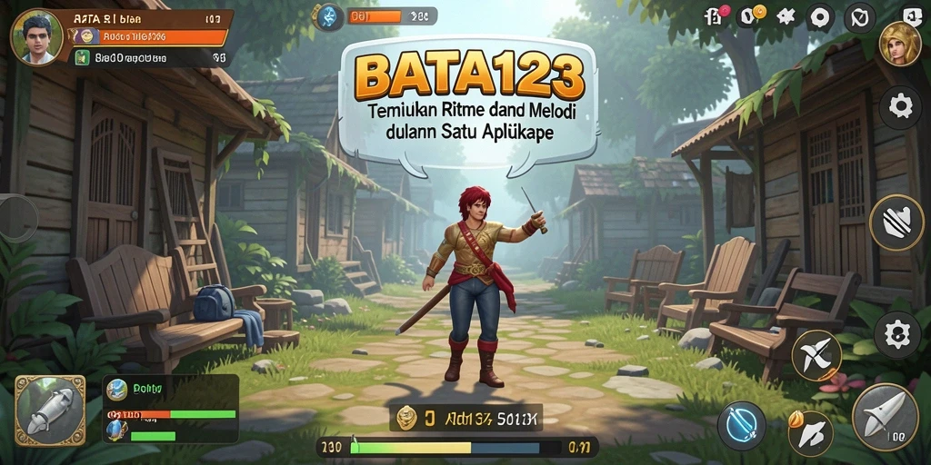 Screenshot utama BATA123 menampilkan tampilan antarmuka permainan musik yang menarik.