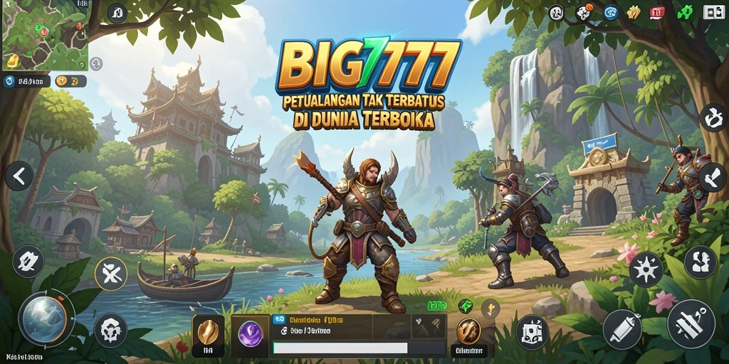 Screenshot menunjukkan aksi seru di dunia terbuka BIG777.