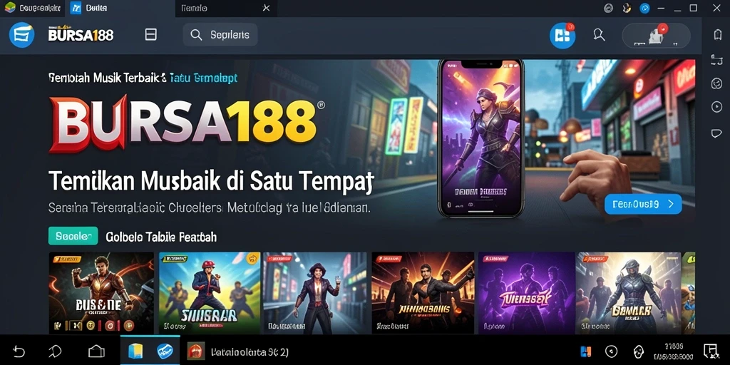 Screenshot BURSA188 menampilkan tampilan antarmuka musik yang menarik.