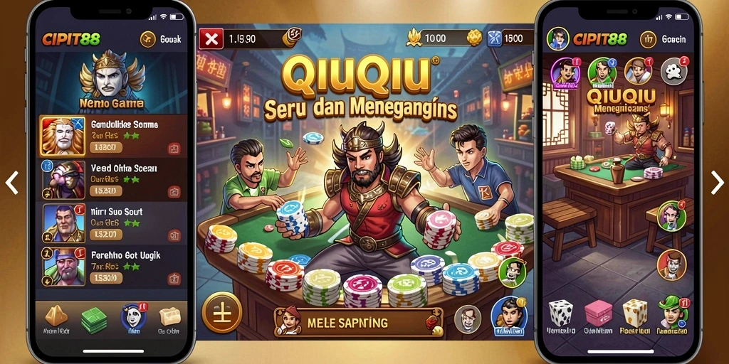 Tangkapan layar gameplay QiuQiu di CIPIT88 yang menampilkan aksi seru.
