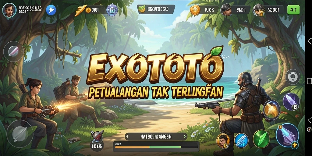 Tampilan gameplay EXOTOTO yang menegangkan dan menantang.