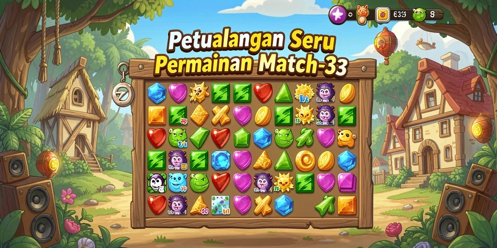 Tangkapan layar dari gameplay FB333 yang menarik dan berwarna.