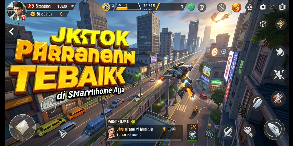 Tampilan gameplay seru dari JKTOK dalam pertempuran Tower Defense.