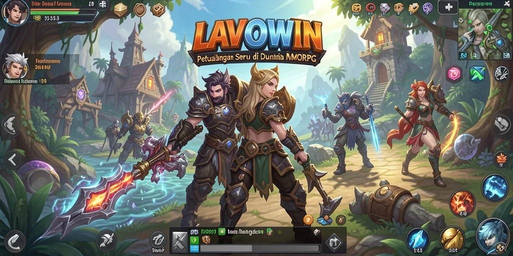 Tampilan gameplay menarik dalam dunia MMORPG LAVOWIN.
