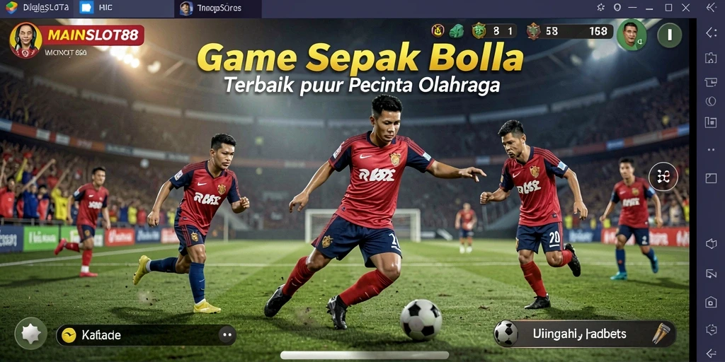 Tampilan aksi seru dari gameplay sepak bola MAINSLOT88.