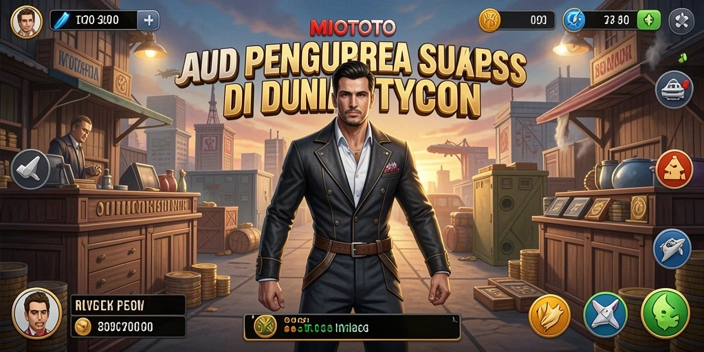 Screenshot utama MIOTOTO yang menunjukkan gameplay Tycoon yang seru.