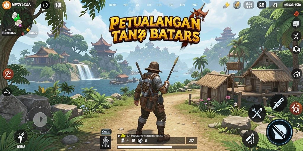 Screenshot menampilkan aksi seru pemain menjelajahi dunia terbuka.
