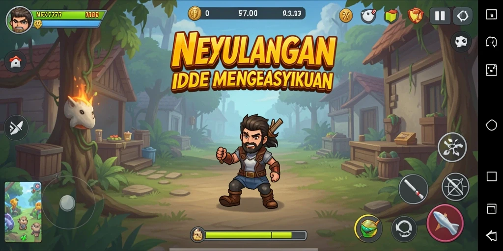 Screenshot gameplay NEX777 dengan tampilan karakter Idle.