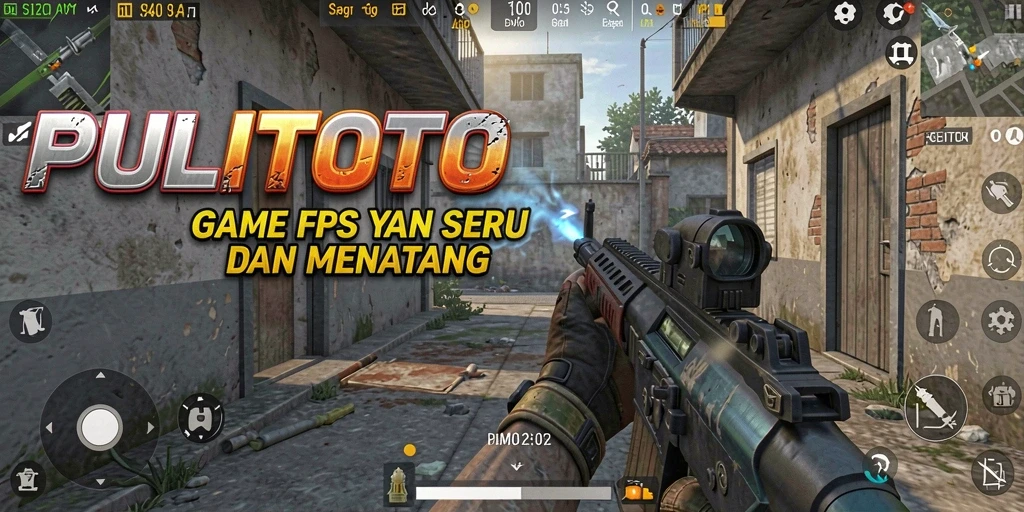 Screenshot PULITOTO menampilkan aksi gameplay FPS yang mendebarkan.