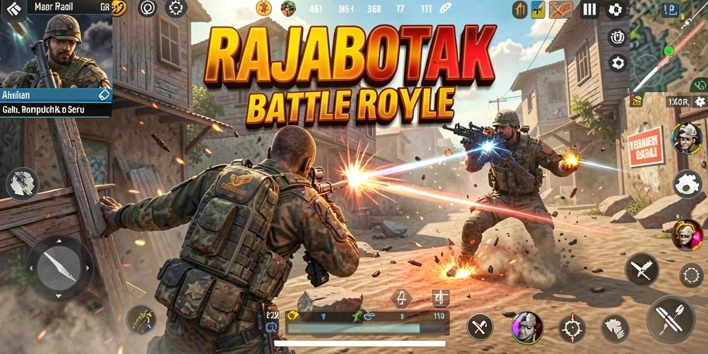 Tampilan gameplay menegangkan dalam pertempuran RAJABOTAK.