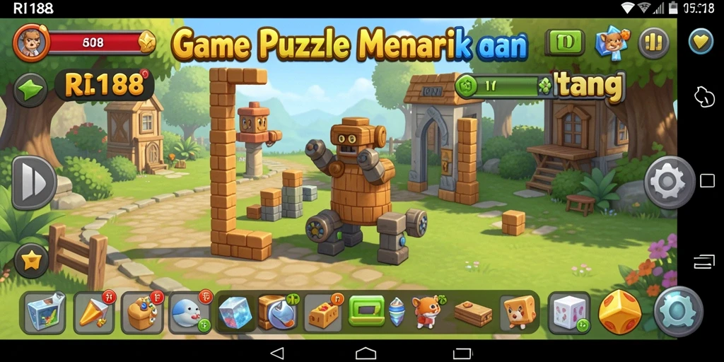 Screenshot utama RI188 menampilkan gameplay menantang teka-teki Puzzle.