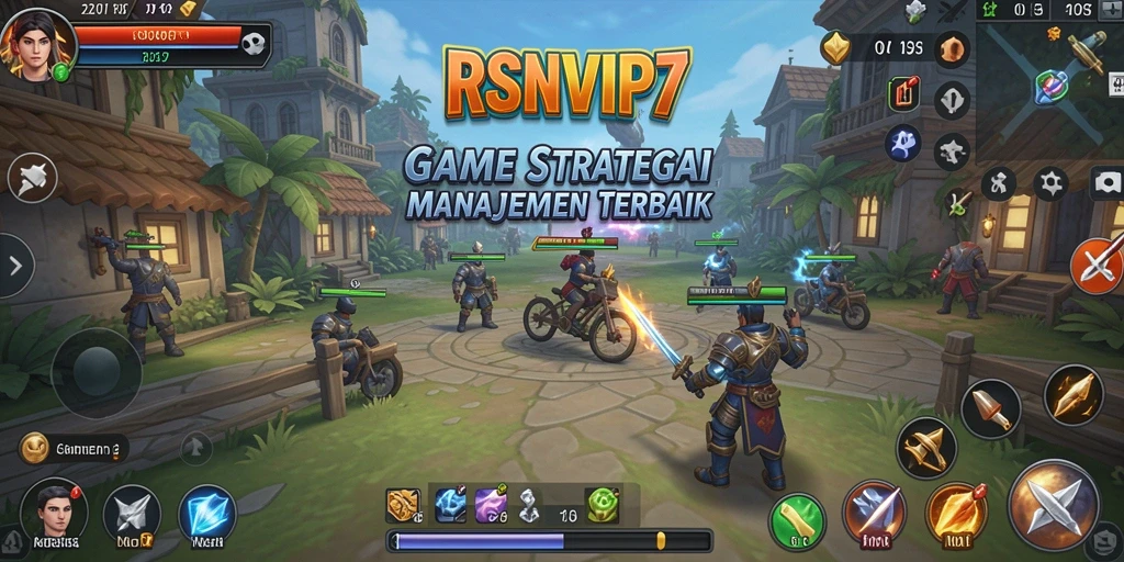 Tampilan gameplay RSNVIP7 dengan strategi manajemen yang intens.