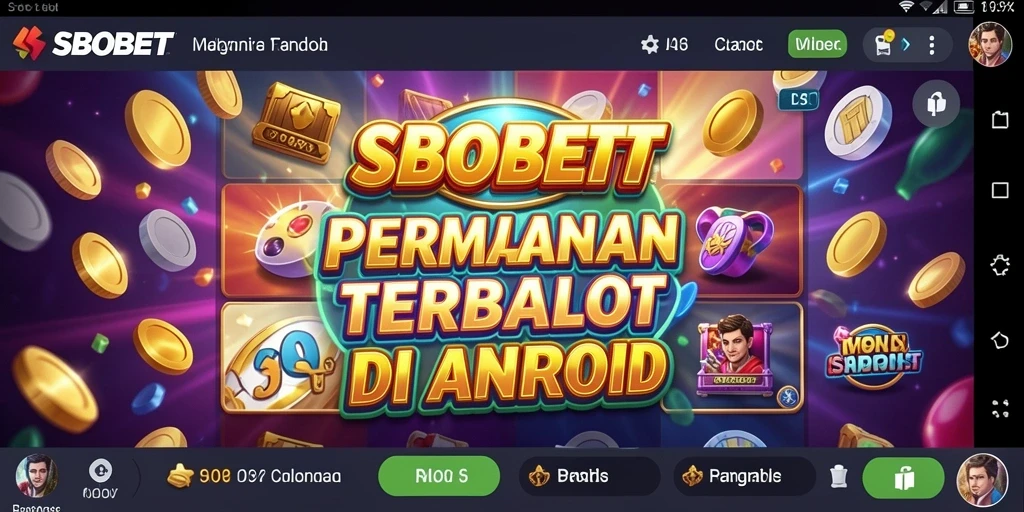 Tampilan menarik dari gameplay SBOBET yang penuh warna dan fitur slot.