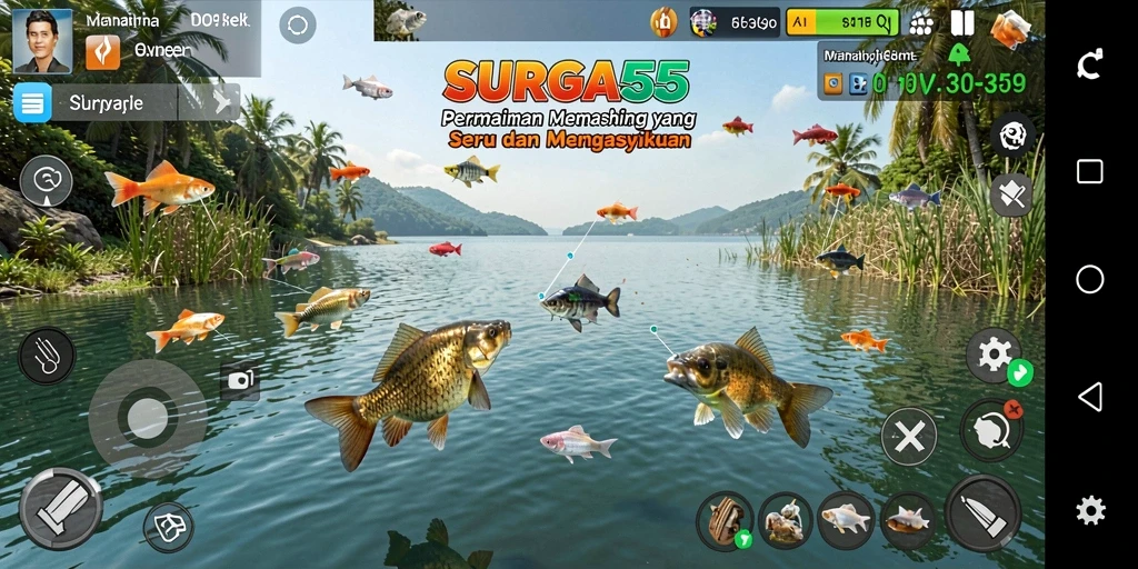 Tampilan menarik dari gameplay SURGA55 dengan pengalaman memancing yang mendebarkan.