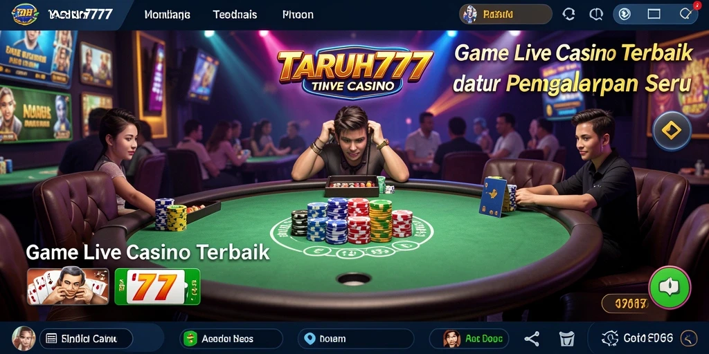 Screenshot gameplay TARUH777 yang menunjukkan suasana kasino yang mendebarkan.