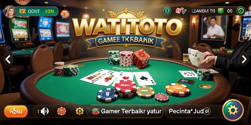 Tangkapan layar WATITOTO menunjukkan gameplay seru permainan Poker.